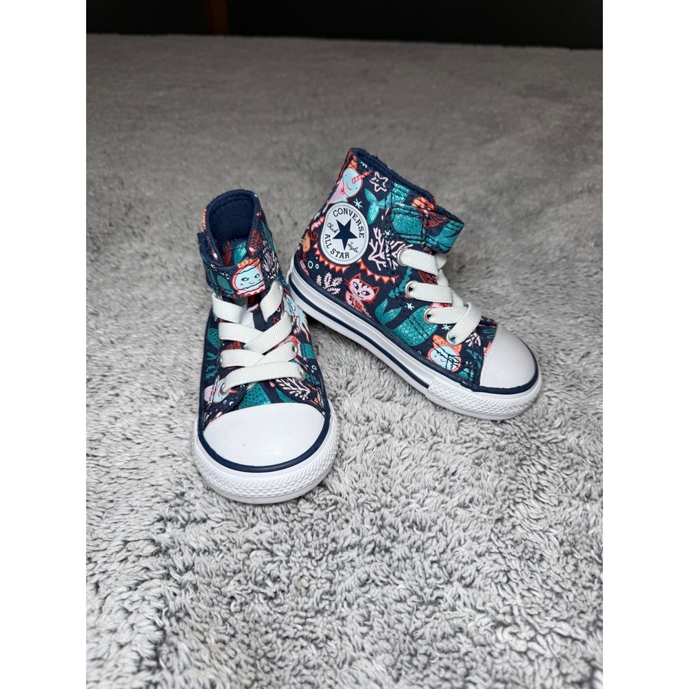 Converse Chuck Taylor All Star Mermaid Ocean High Top Sneakers Infant Size 5